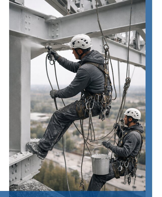 Покраска металлоконструкций на высоте в Устях-Лабинске 358 р |ВЫСОТНИК-Улб