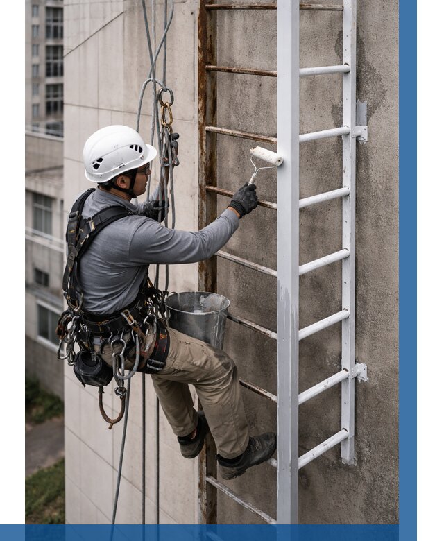 Покраска пожарных лестниц в Устях-Лабинске от 4597 р. | ВЫСОТНИК-Улб