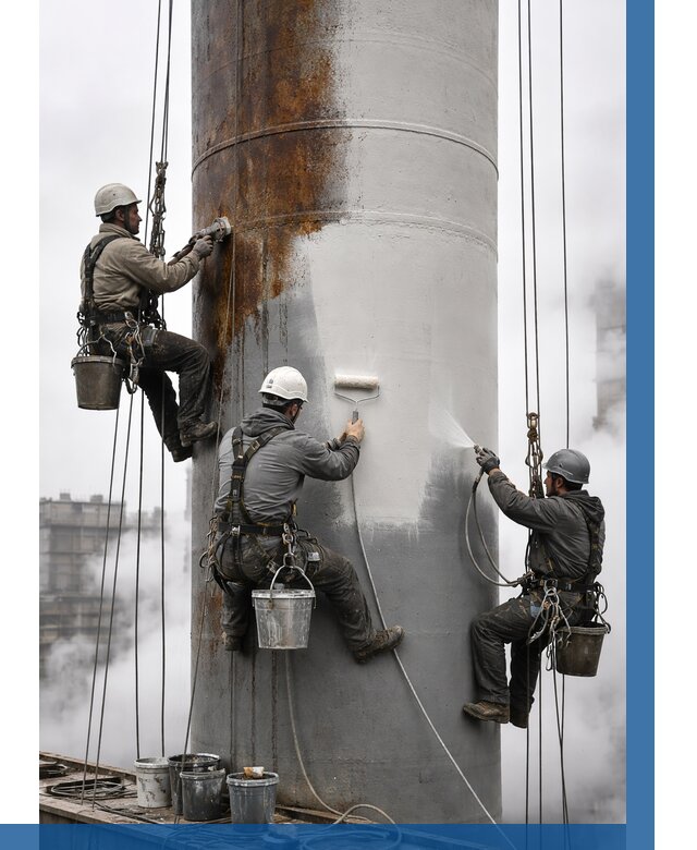 Покраска дымовых труб в Устях-Лабинске от 8684 р. | ВЫСОТНИК-Улб