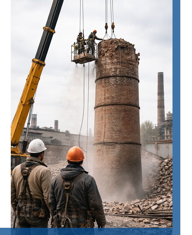 Демонтаж дымовой трубы в Устях-Лабинске от 91944 р. | ВЫСОТНИК-Улб, смета