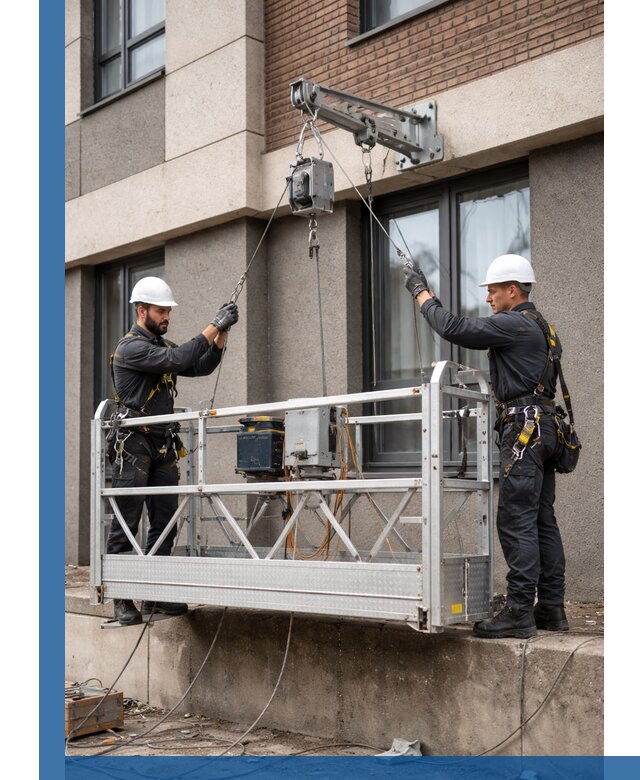 Монтаж и подъем фасадной люльки в Устях-Лабинске с гарантией безопасности