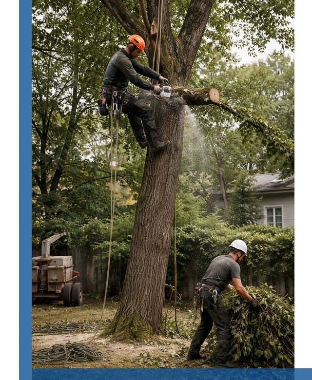 Кронирование деревьев в Устях-Лабинске, безопасная высотная обрезка