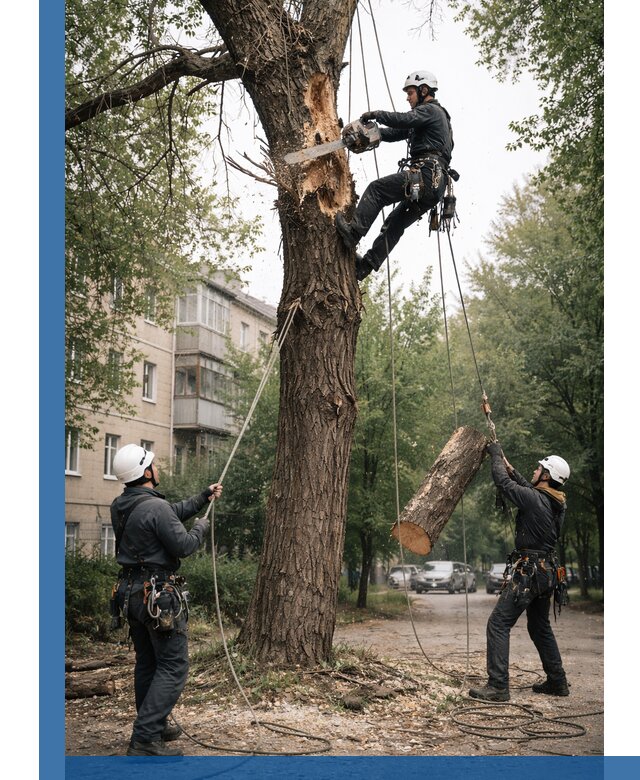 Срочное удаление аварийных деревьев в Устях-Лабинске с гарантией безопасности