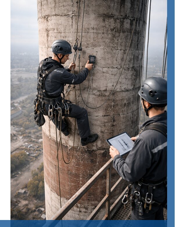 Обследование дымовой трубы в Устях-Лабинске от 8173 р. | ВЫСОТНИК-Улб