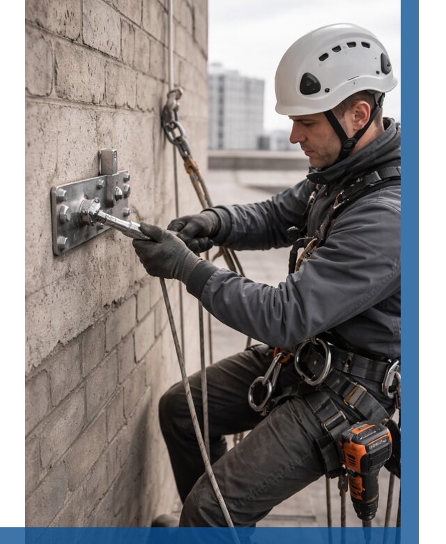 Установка анкерных точек в Устях-Лабинске от 3576 р. | ВЫСОТНИК-Улб