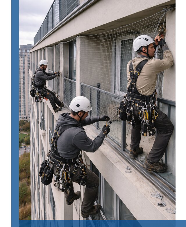 Профессиональный монтаж защитной сетки от птиц в Устях-Лабинске