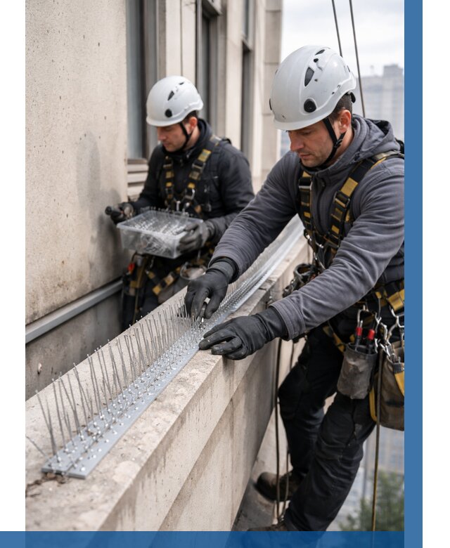 Установка шипов от птиц в Устях-Лабинске от 868 р. | ВЫСОТНИК-Улб